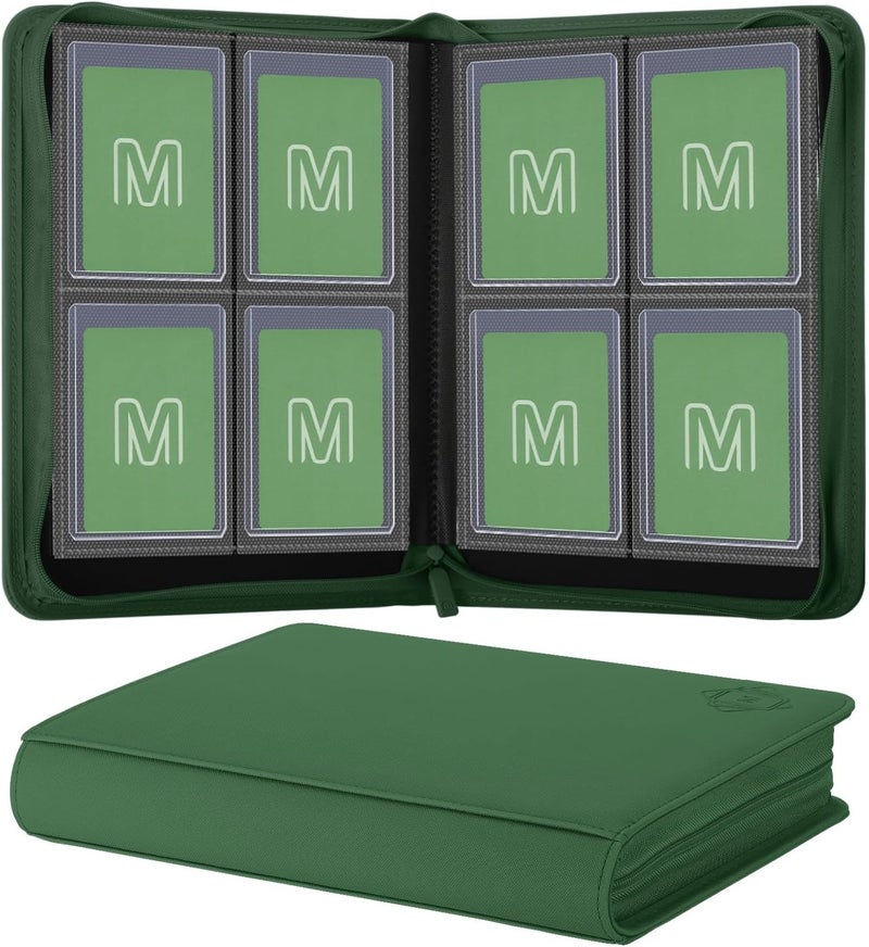 MOSLA Toploader Binder,4-Pocket Side Load Trading Card Album, Holds 128 Cards with Double-Sided Pockets for MTG, Sports Cards, Top Loader Storage - Image 1